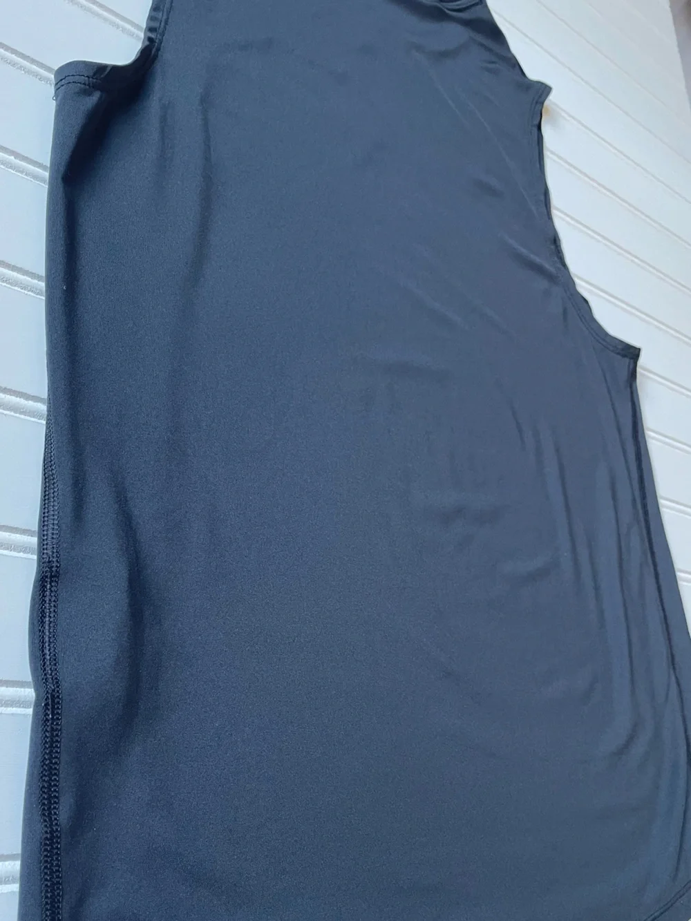 Nike Boys Black Sleeveless Performance Shirt White Logo Size L Dri Fit Tank Top